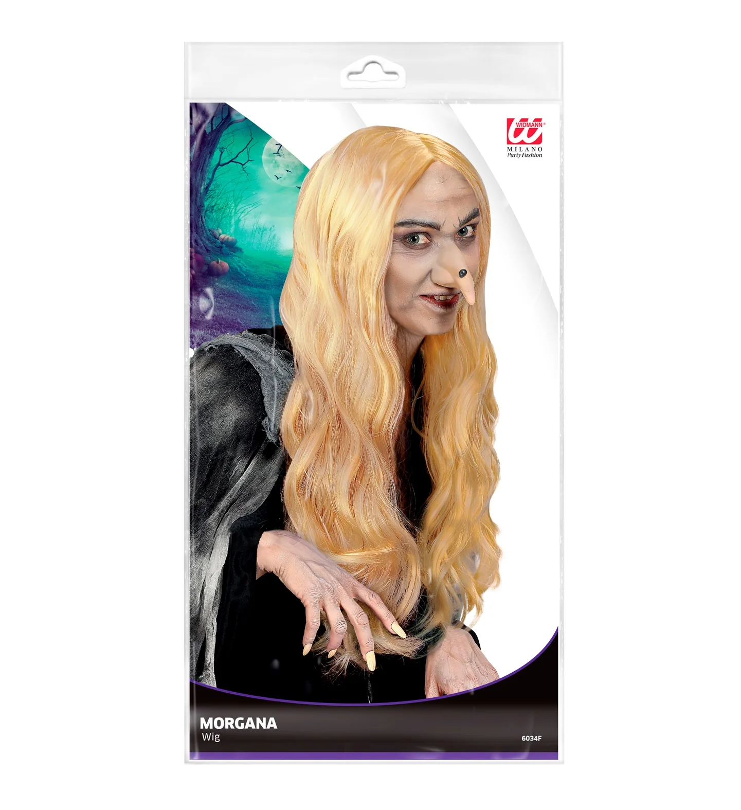 Blonde heksen pruik Morgana - Image 3