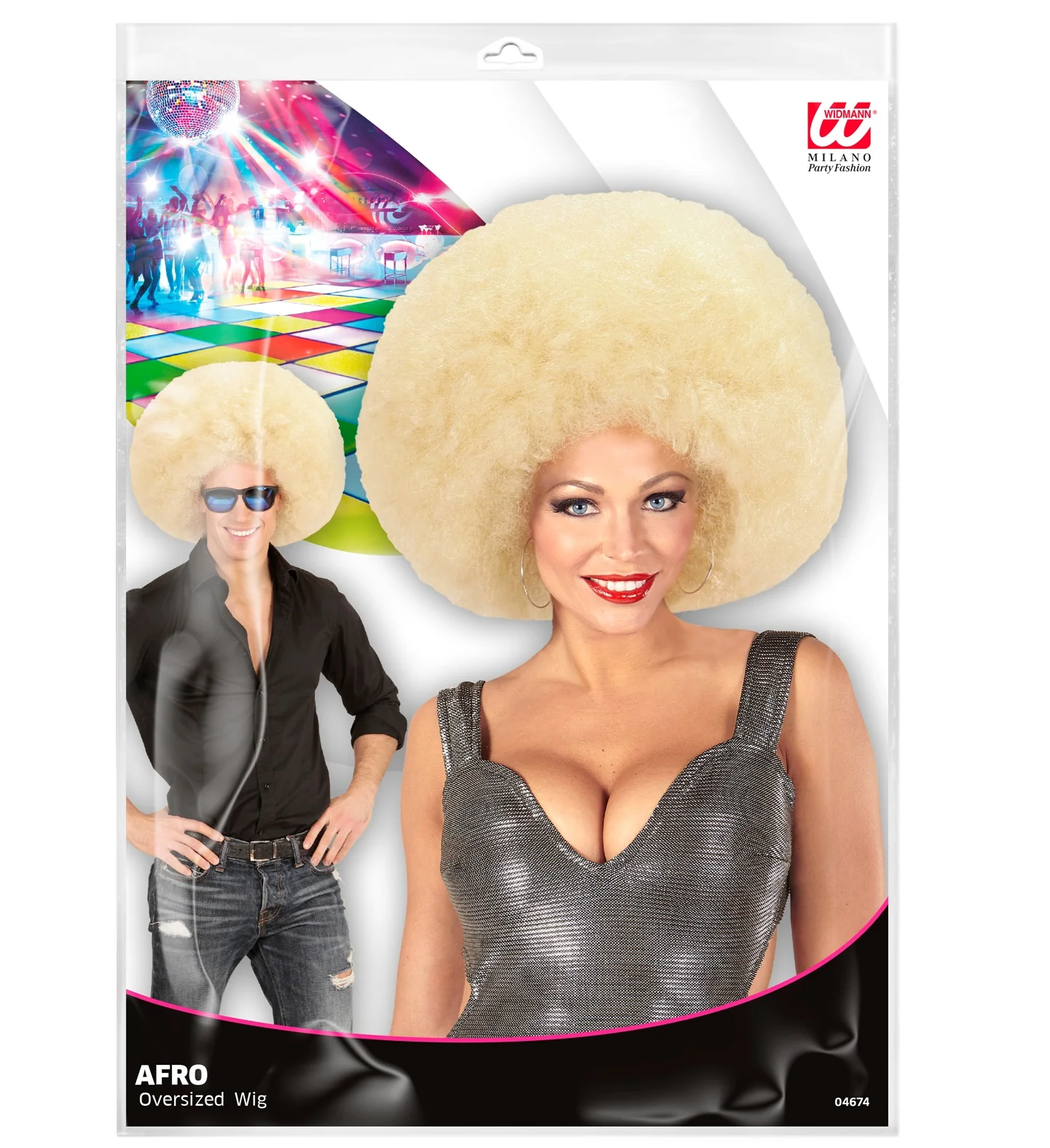 Blonde oversized Afro pruik - Image 5