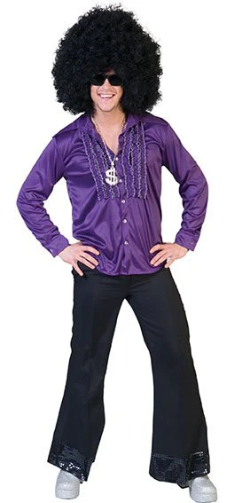 Rouche blouse paars satijn - Image 2