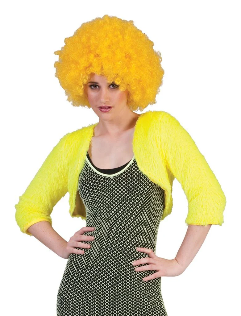 Bolero geel fuzzy voor dames - Image 2