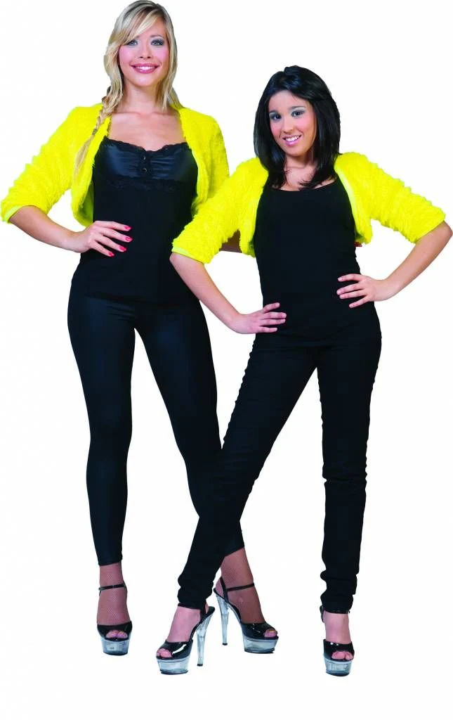 Bolero geel fuzzy voor dames - Image 3