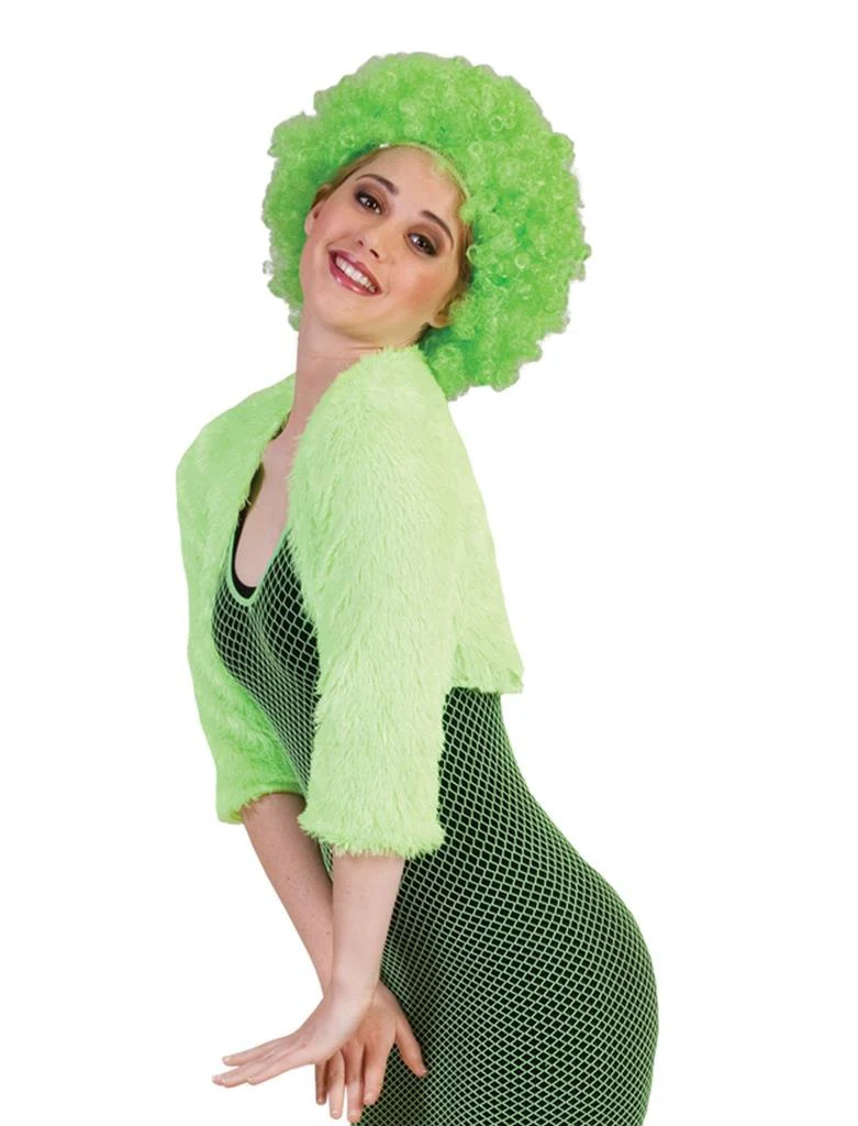 Bolero groen fuzzy voor dames - Image 2