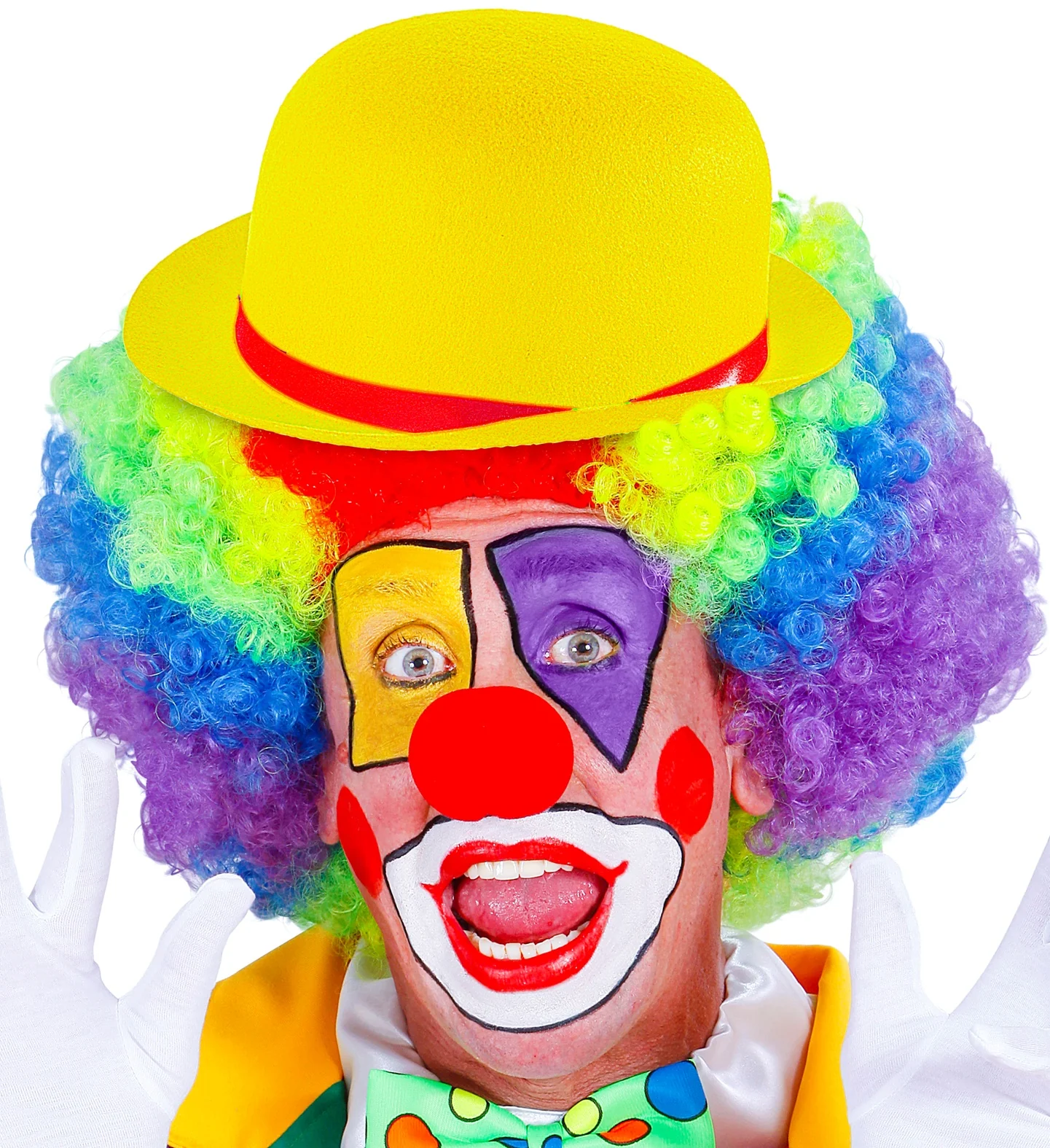 Gele clownshoed met rode band - Image 2