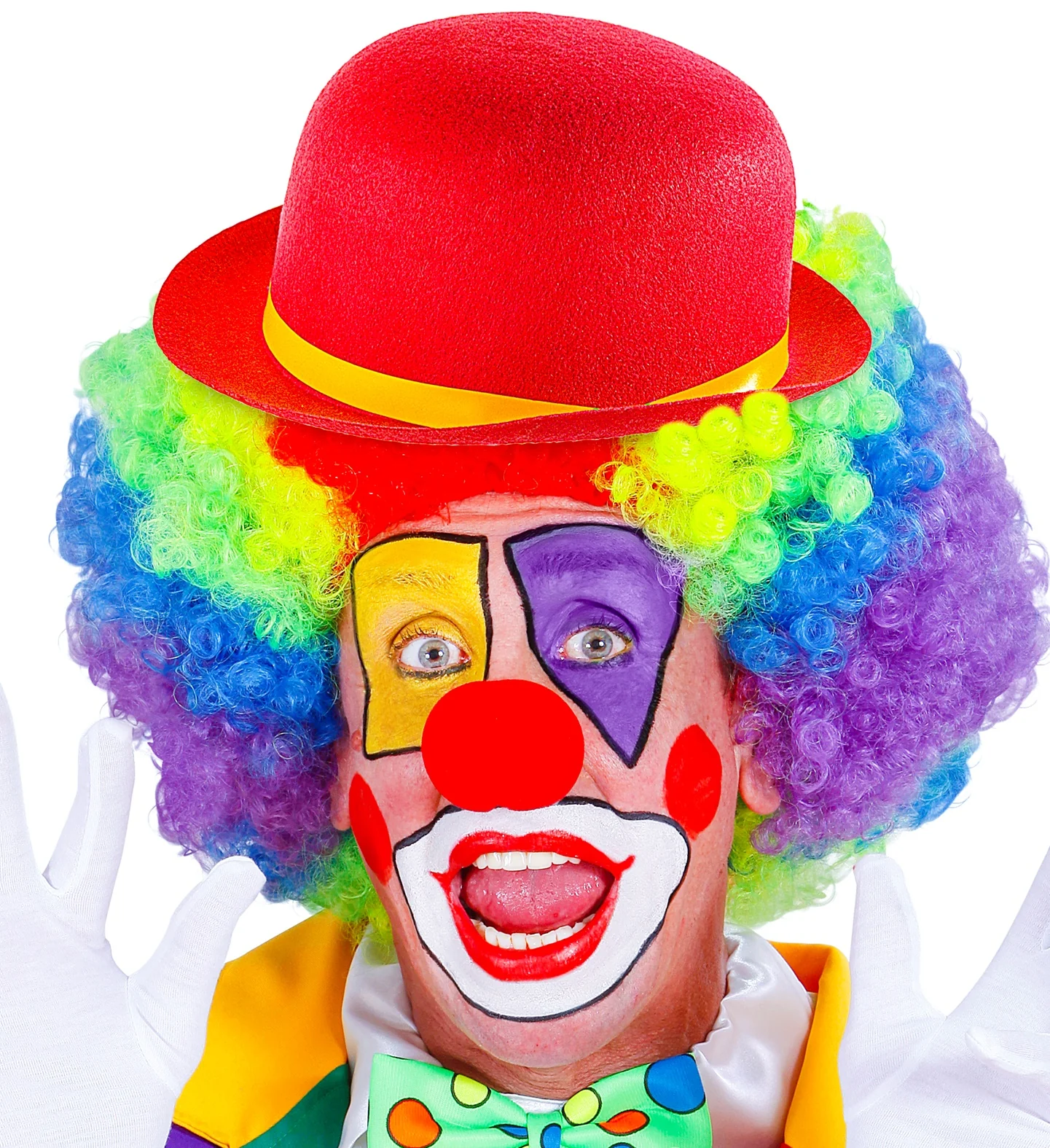 Rode clownshoed met gele band - Image 2