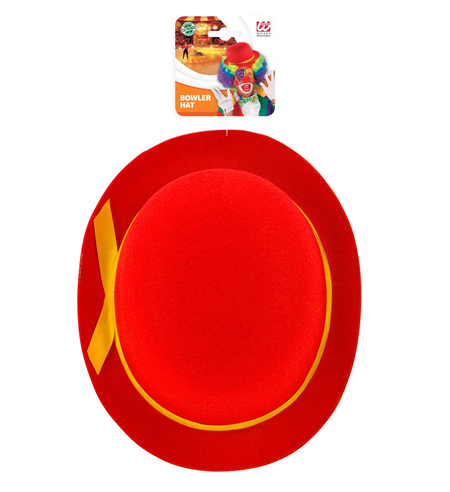 Rode clownshoed met gele band - Image 3