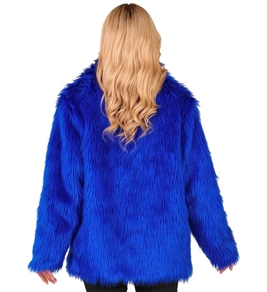 Bontjas pluche blauw kostuum Mees - Image 3