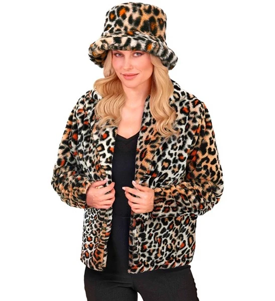 Bontjas pluche dames luipaard print kostuum Niela - Image 5