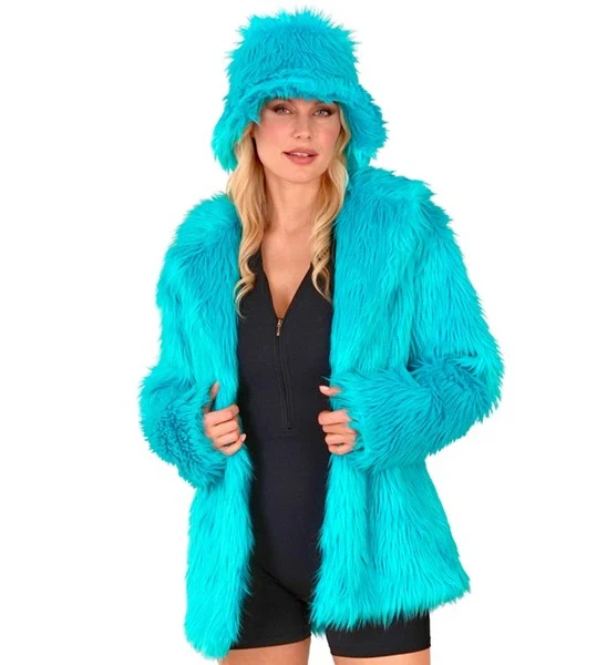 Bontjas pluche turquoise kostuum Gijs - Image 4