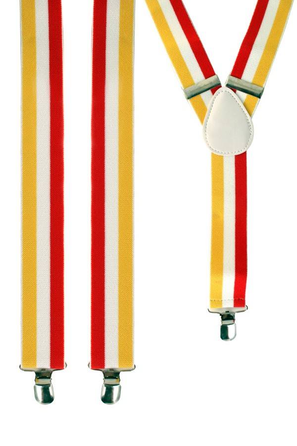 Bretel rood/wit/geel