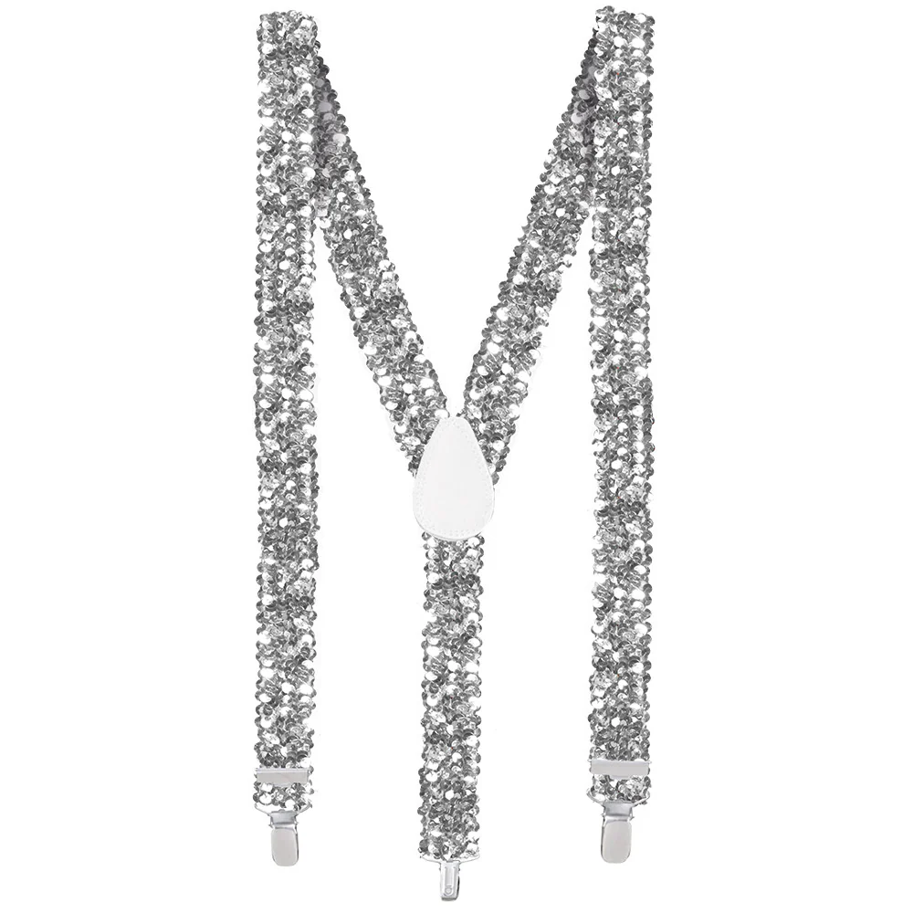 Bretels Pailletten zilver