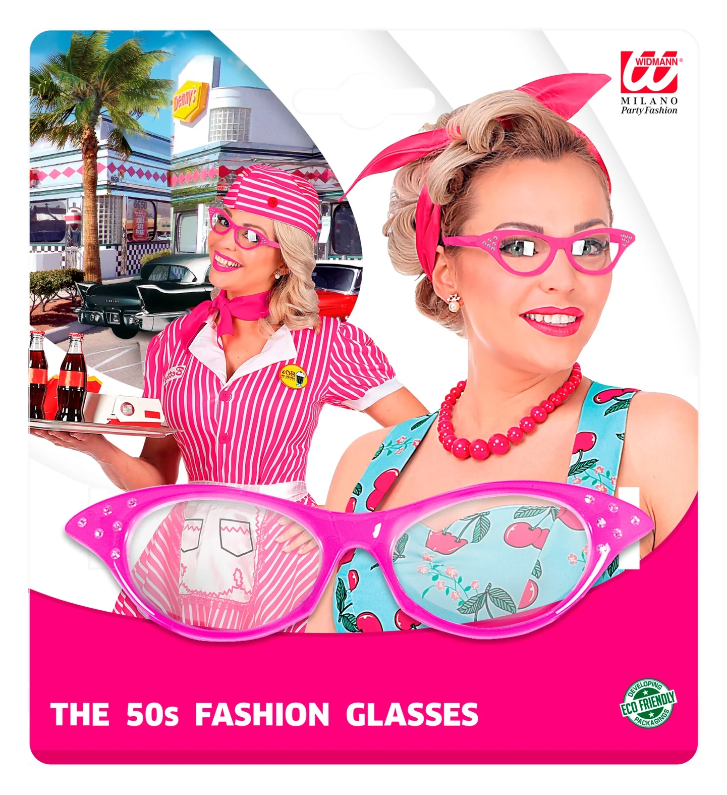 Bril 50'S Rose Met Strass - Image 6