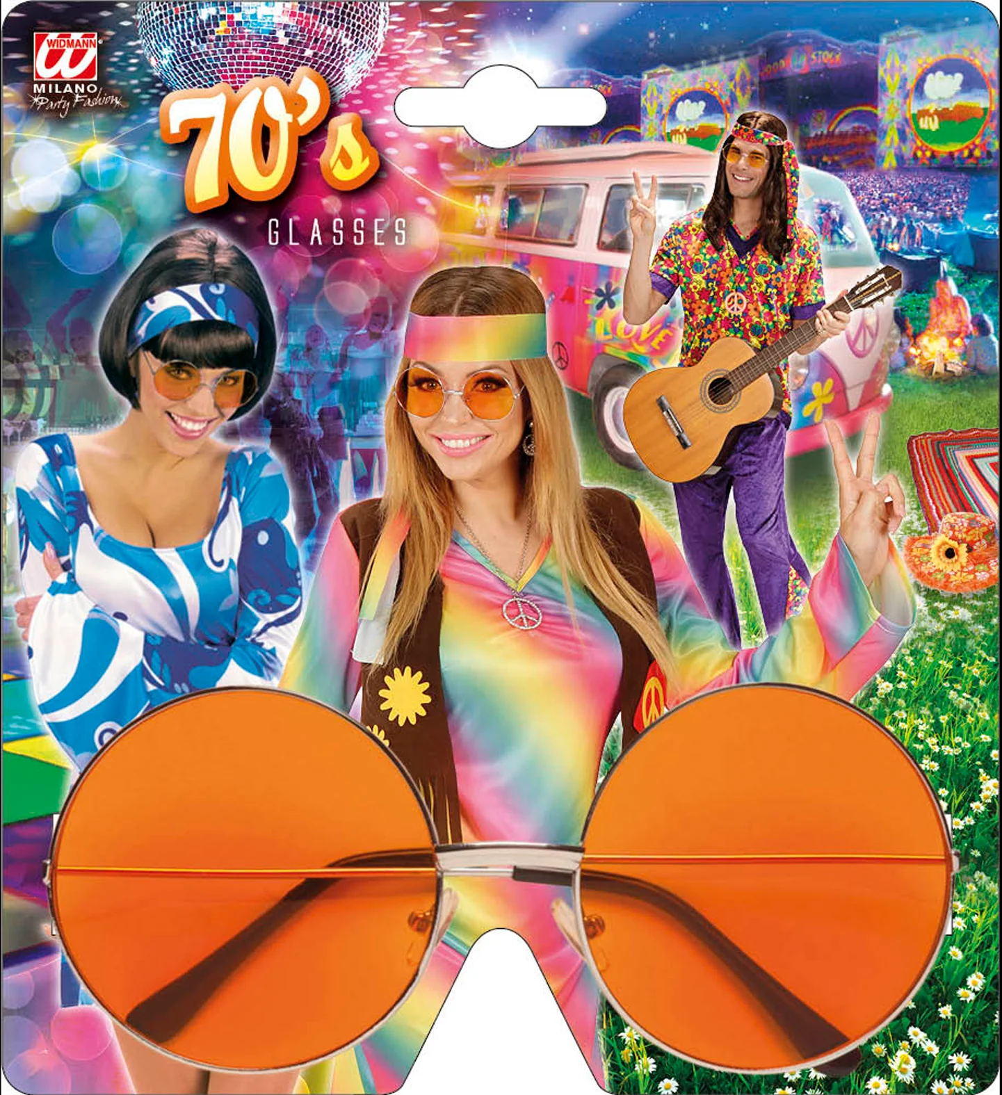 Bril 70-er jaren Flower Power - Image 3
