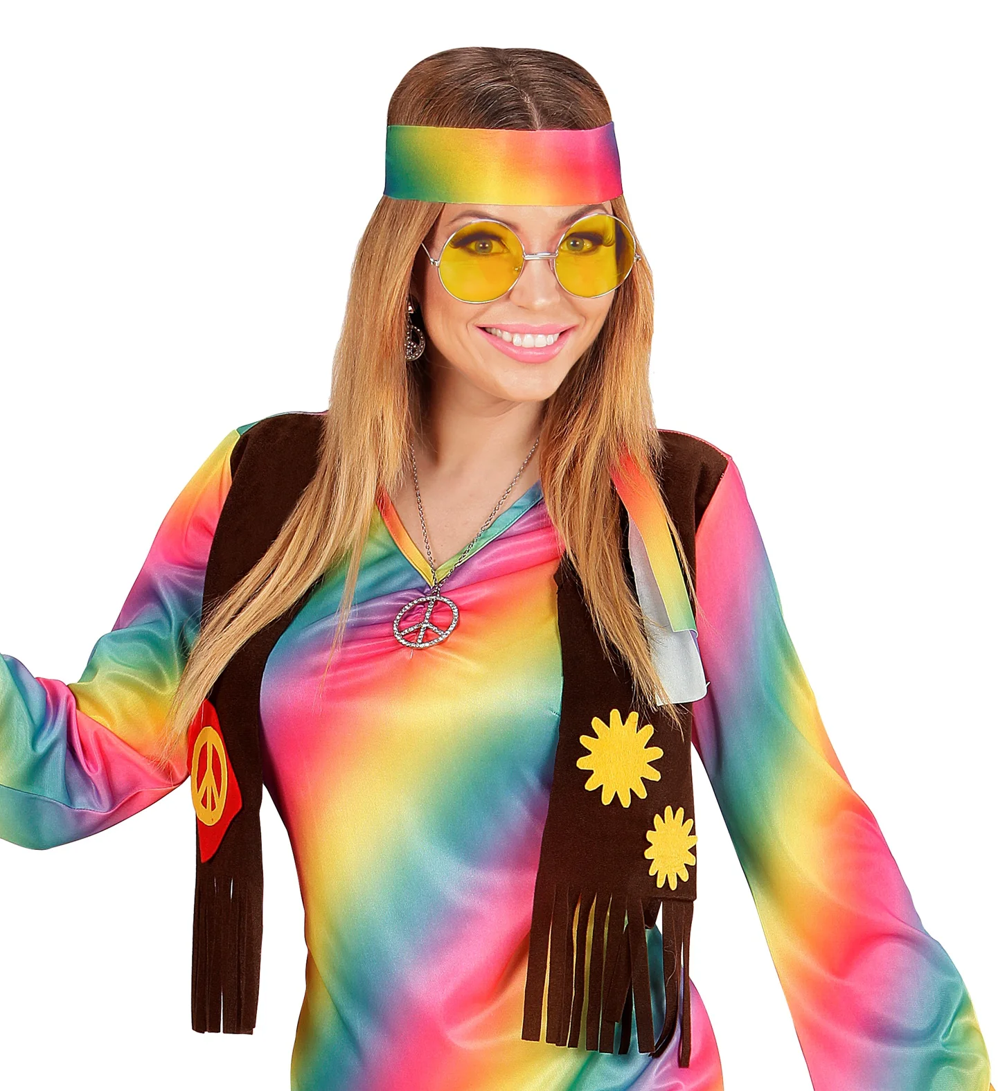 Hippie bril geel grote glazen - Image 2