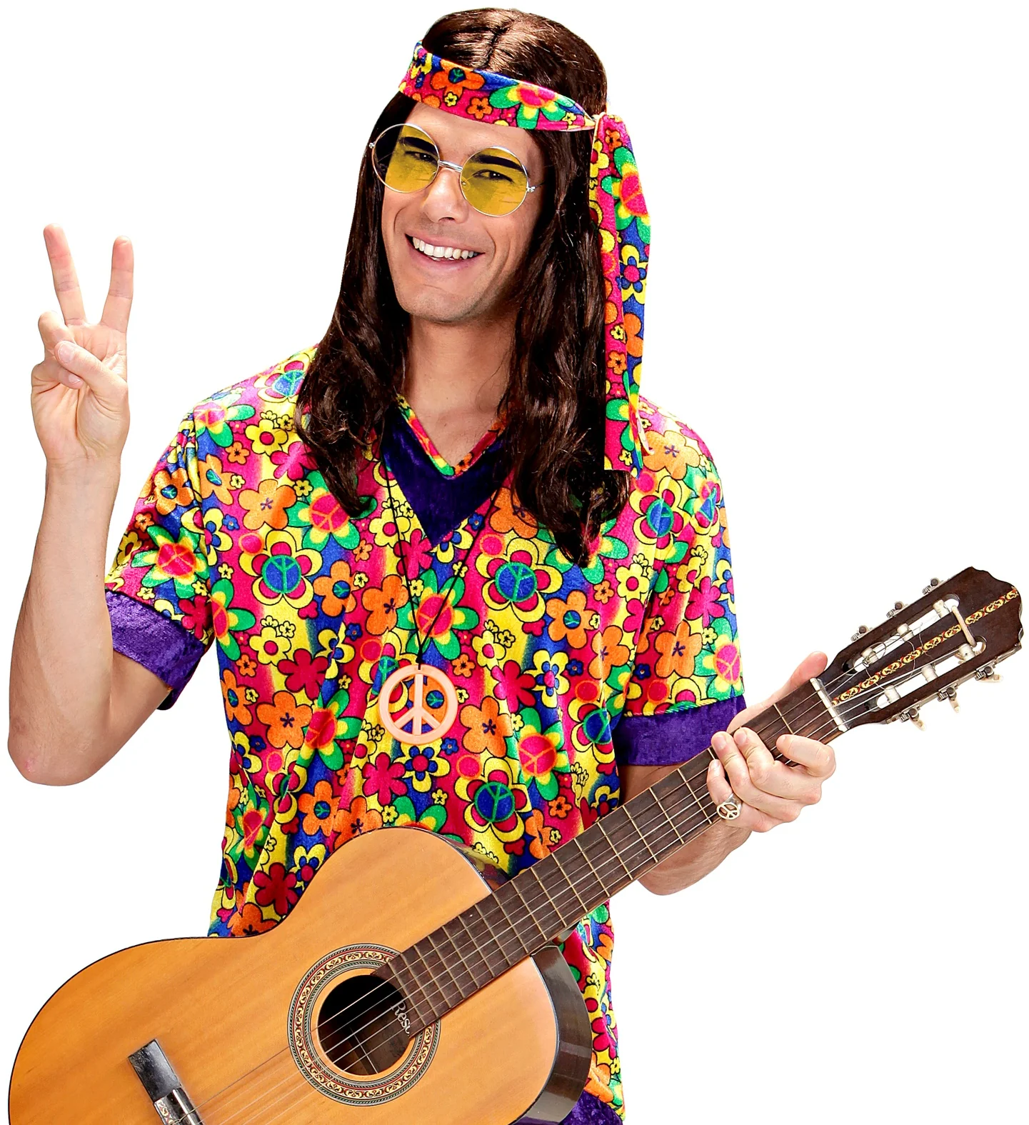 Hippie bril geel grote glazen - Image 4