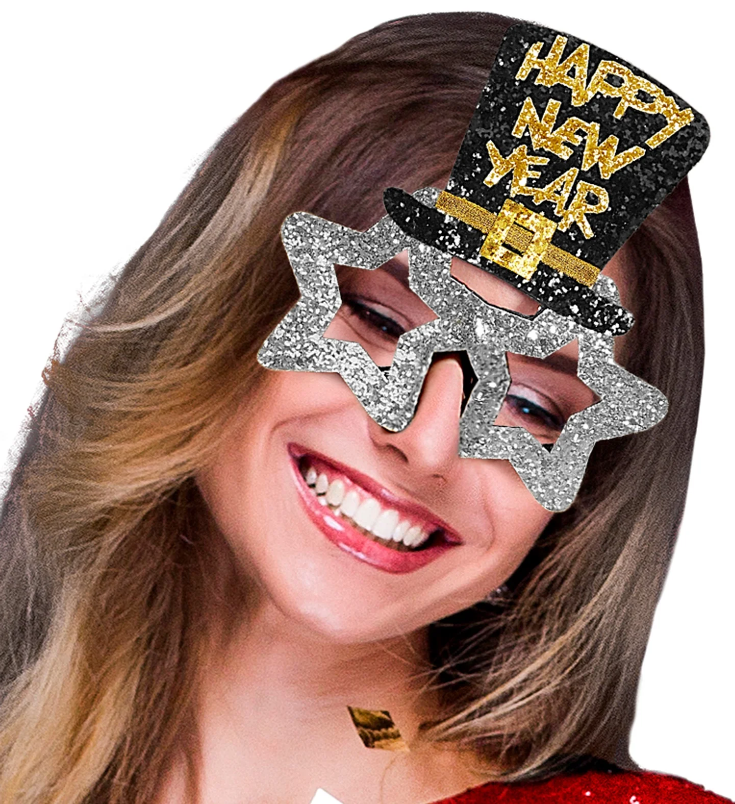 Bril, Happy New Year Zilver - Image 5