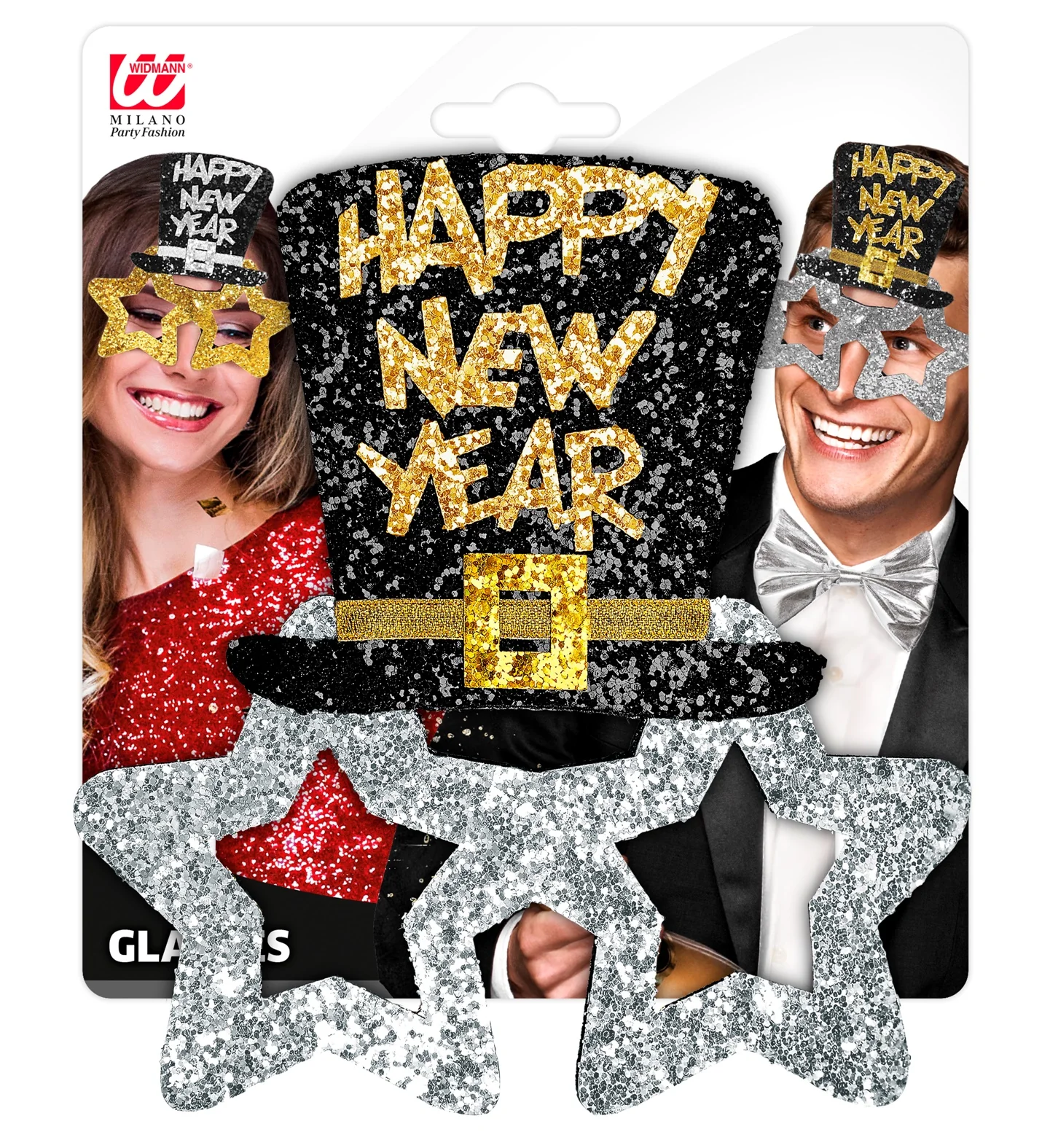 Bril, Happy New Year Zilver - Image 7