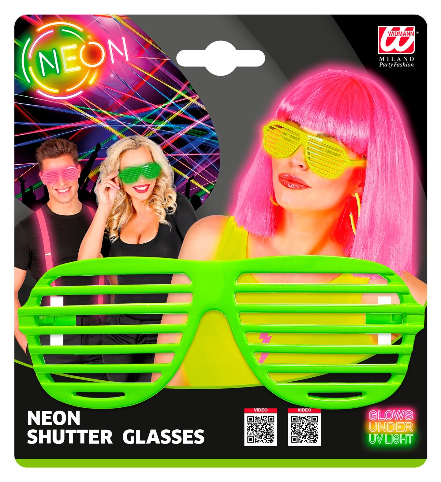 Neon groene bril met luikjes - Image 5