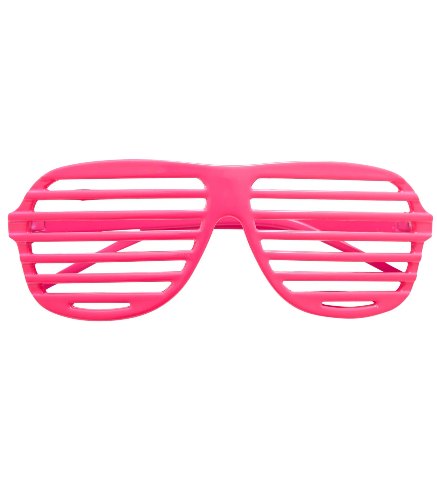 Neon roze bril met luikjes