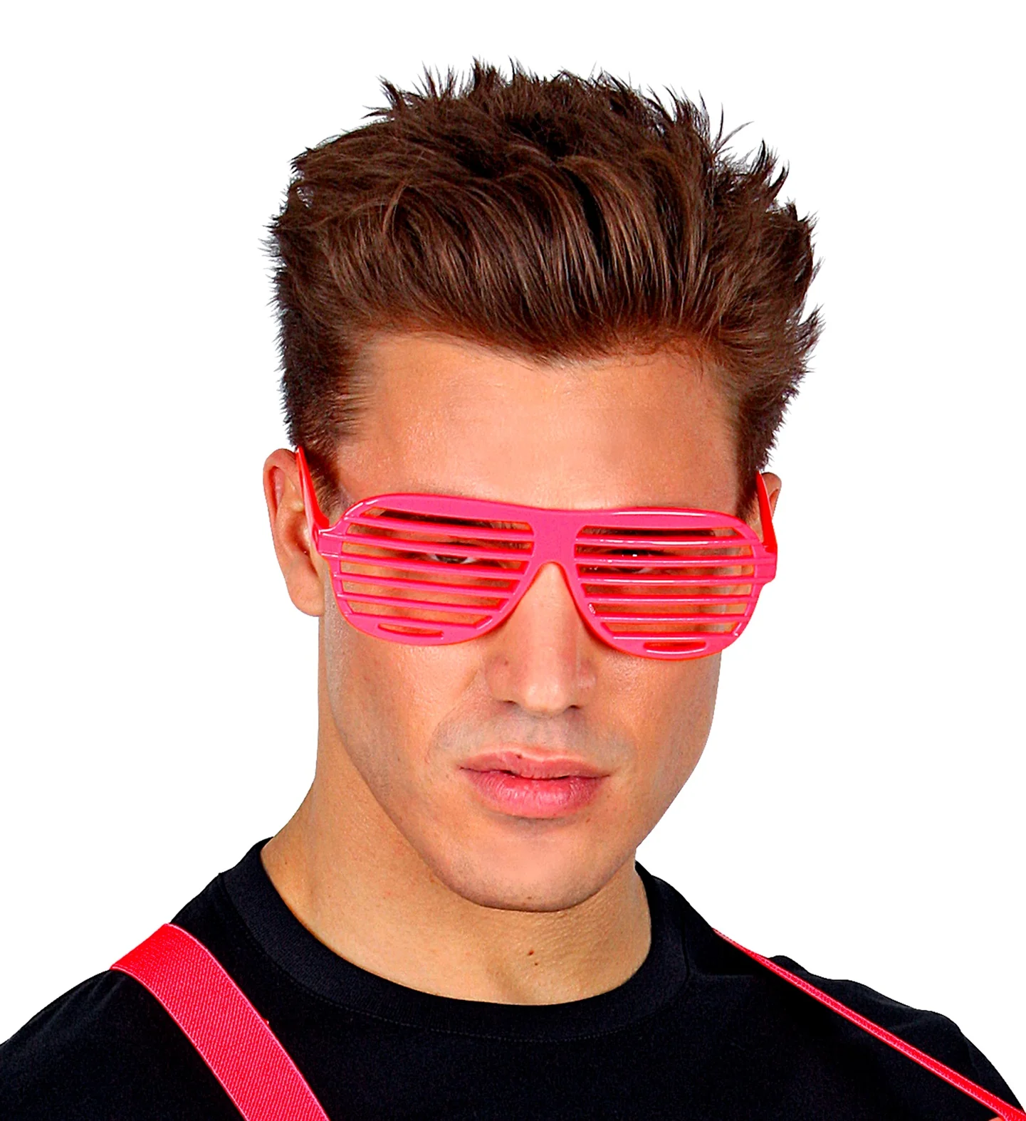 Neon roze bril met luikjes - Image 4