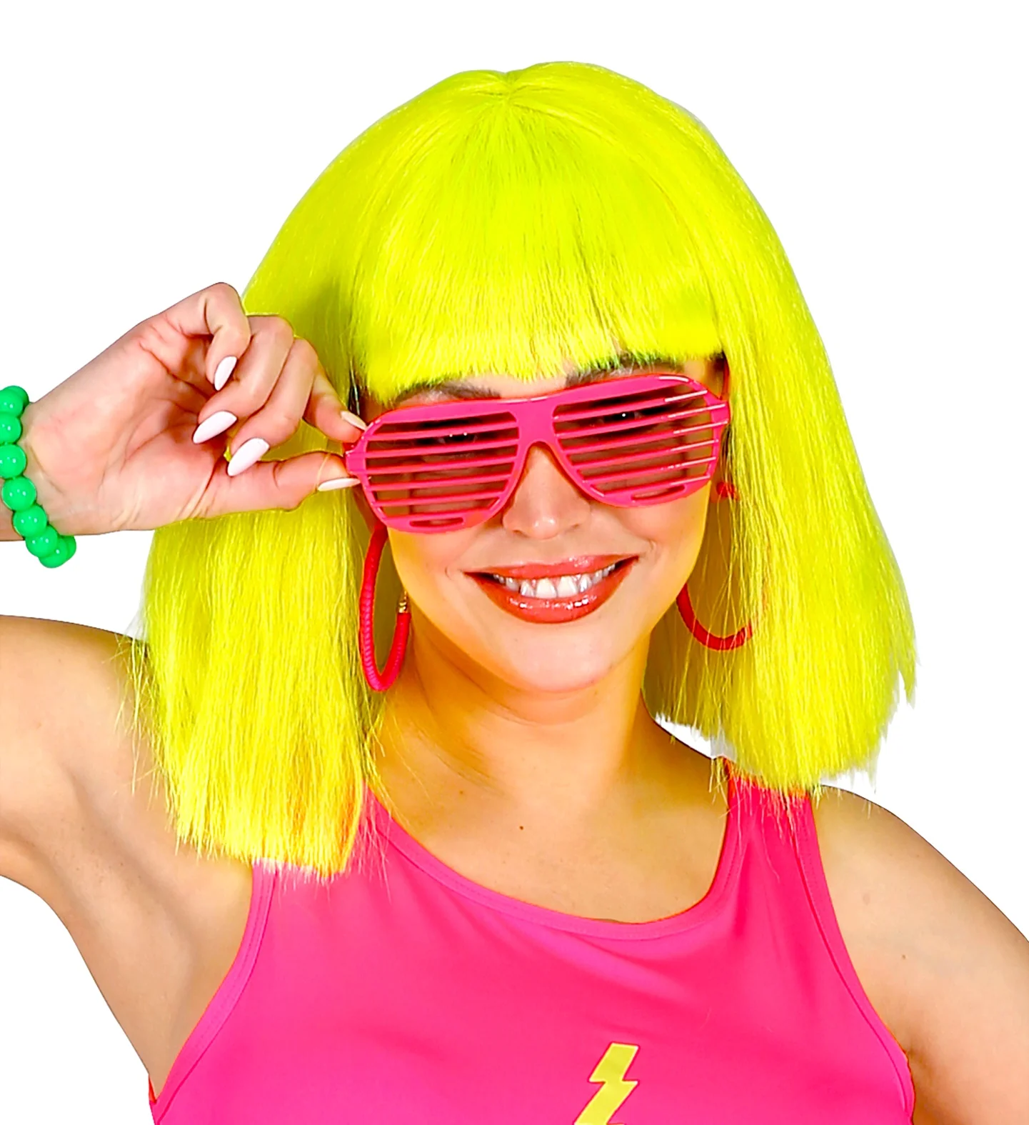 Neon roze bril met luikjes - Image 5