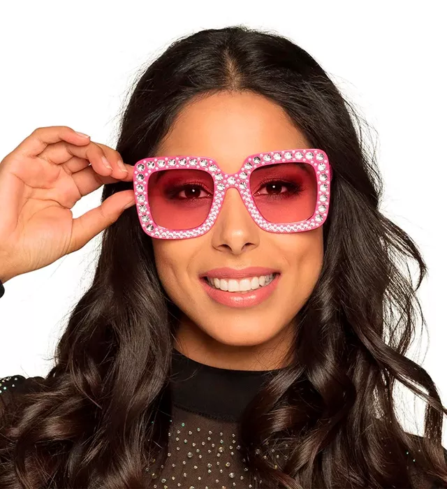 Bril roze met strass Fleur - Image 2
