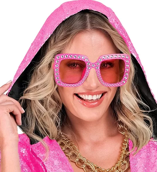 Bril roze met strass Fleur - Image 3