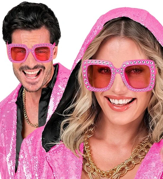 Bril roze met strass Fleur - Image 7