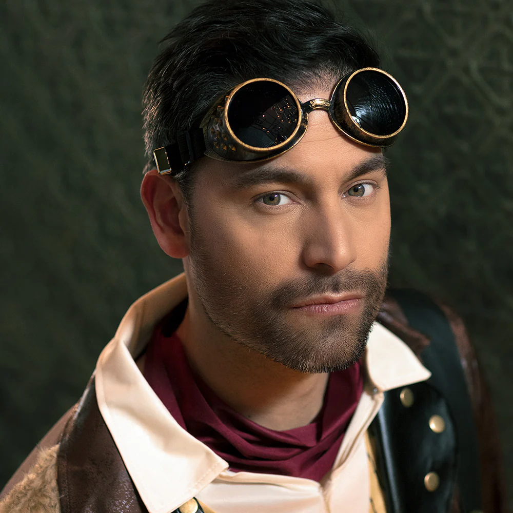 Bril Steampunk bruin koper - Image 3