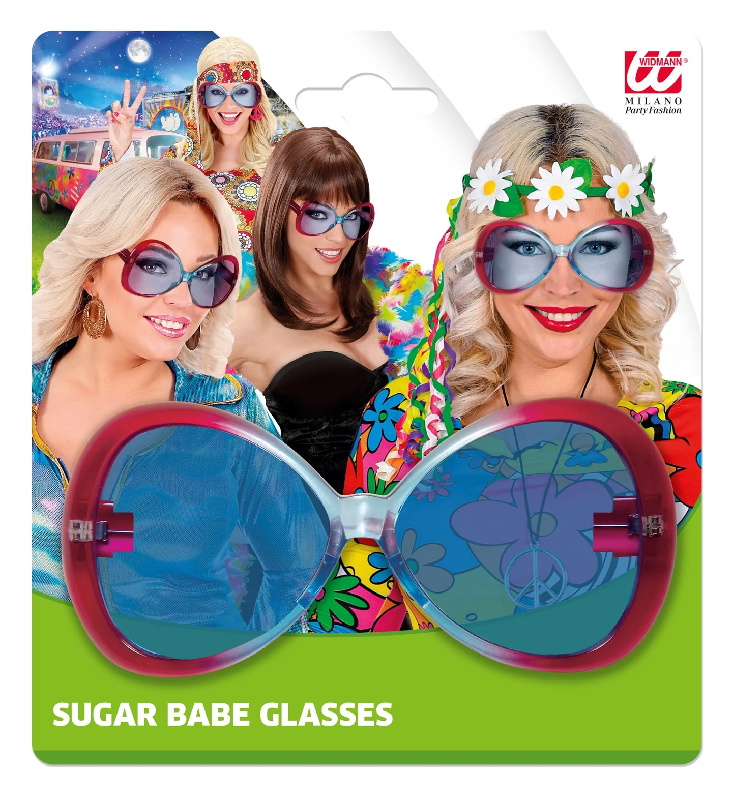 Hippie sugarbabe bril rood - Image 6