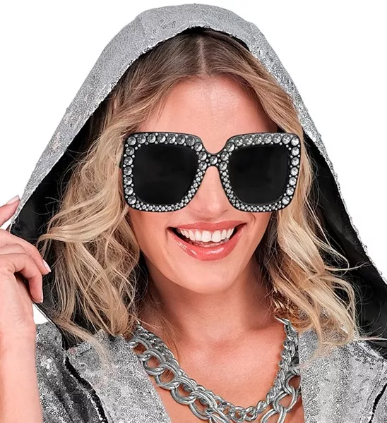 Bril zwart met strass Gijs - Image 3
