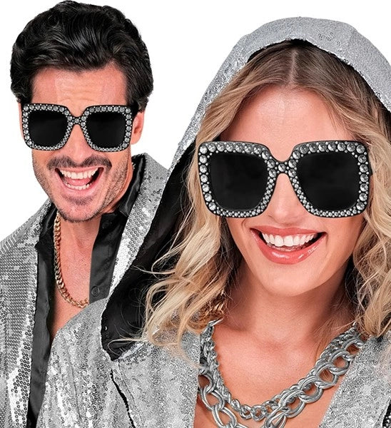 Bril zwart met strass Gijs - Image 7