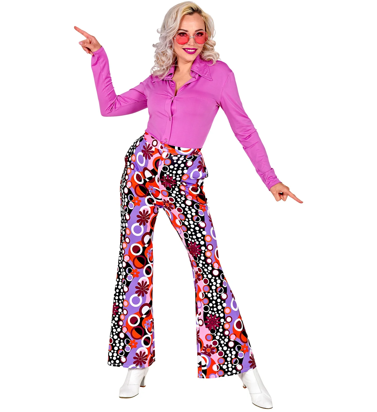 Disco broek groovy stijl jaren 70 dames - Image 2
