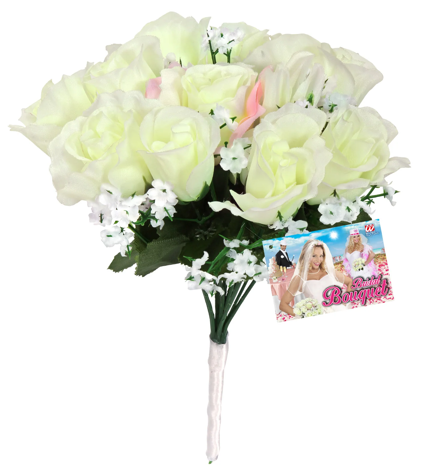 Bruidsboeket witte rozen - Image 5
