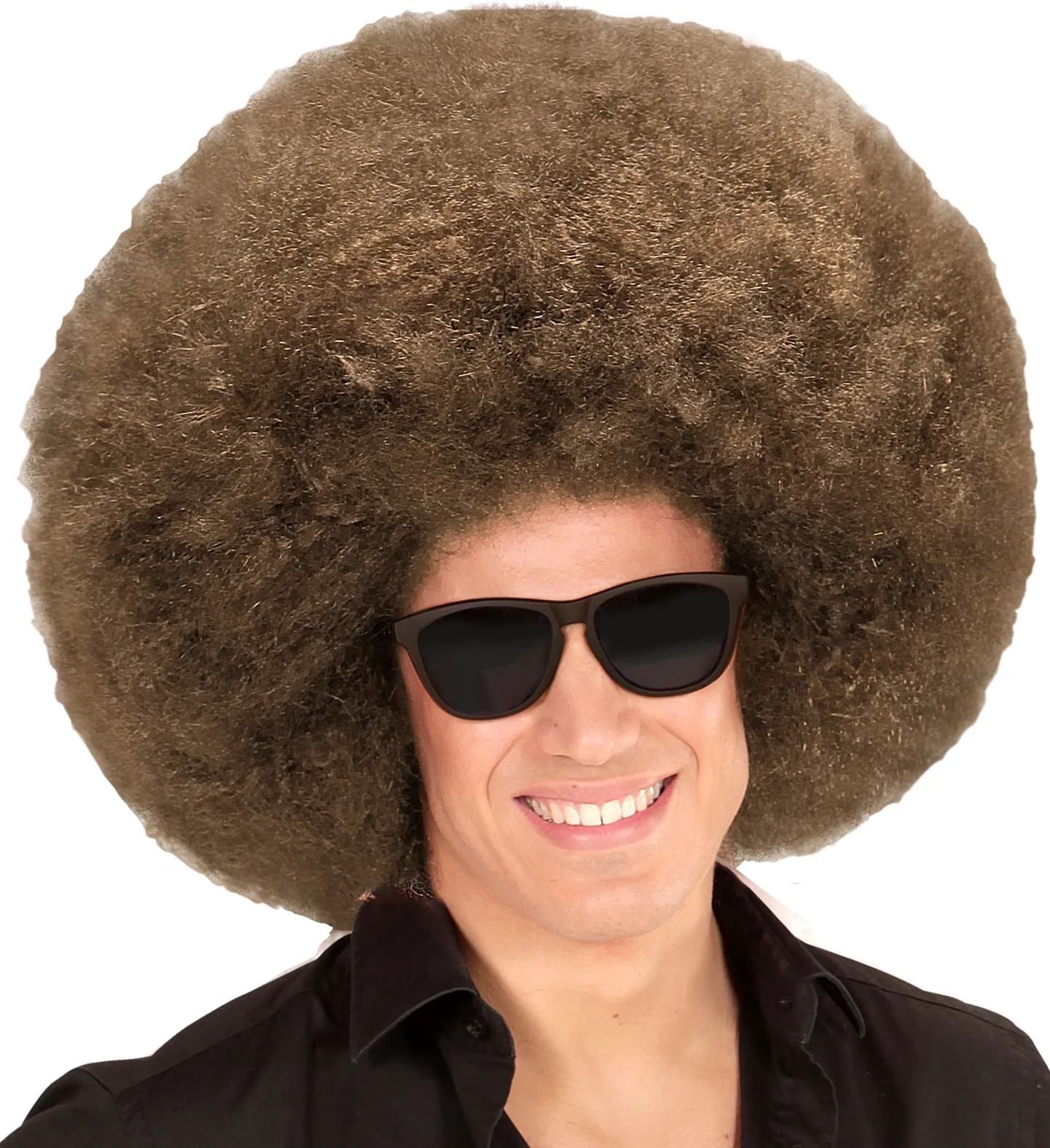 Bruine afro pruik - Image 2
