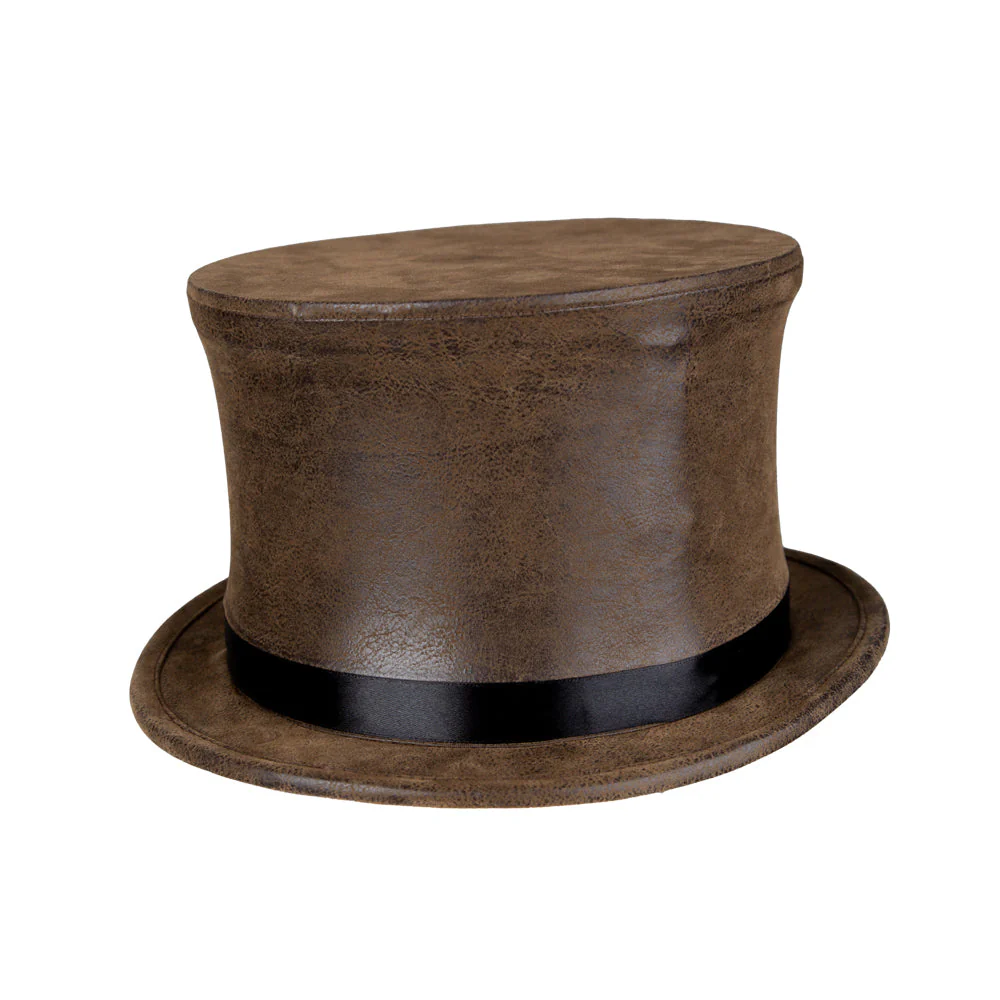 Bruine Suede Hoge Hoed - Image 3