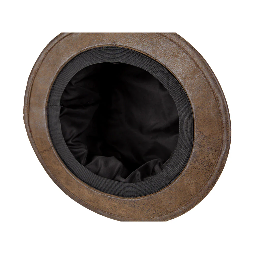 Bruine Suede Hoge Hoed - Image 5