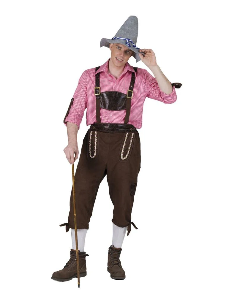 Bruine Tiroler lederhose Rolf