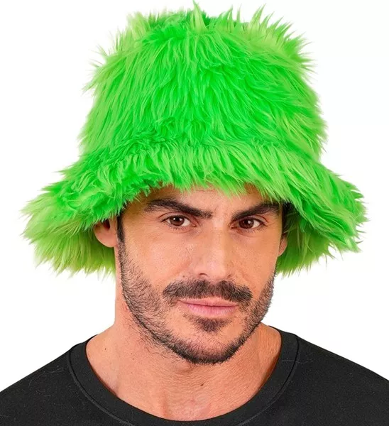 Bucket hat pluche neon groen Stijn - Image 3