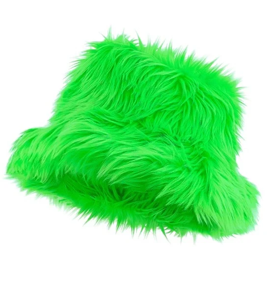 Bucket hat pluche neon groen Stijn - Image 4