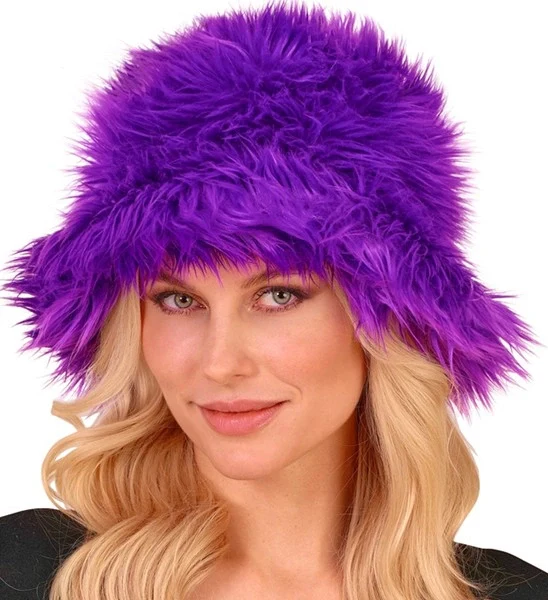 Bucket hat pluche paars Lars - Image 2