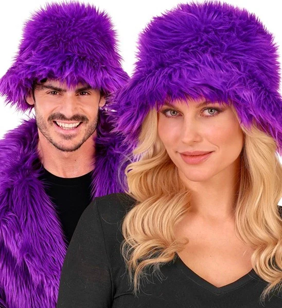 Bucket hat pluche paars Lars - Image 5