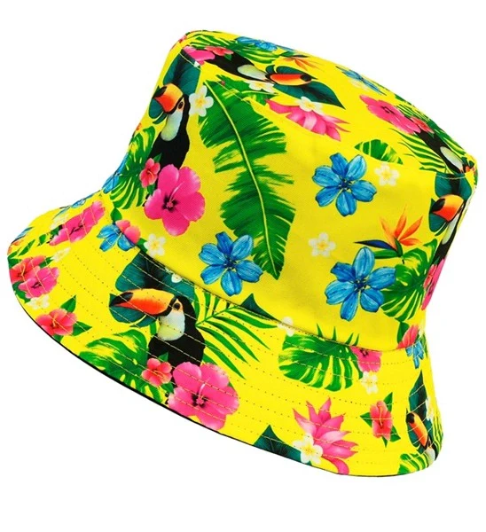Bucket hat zomer party geel kostuum Thijs - Image 3