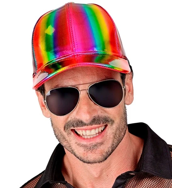 Cap regenboog holografisch hoed Evi - Image 2