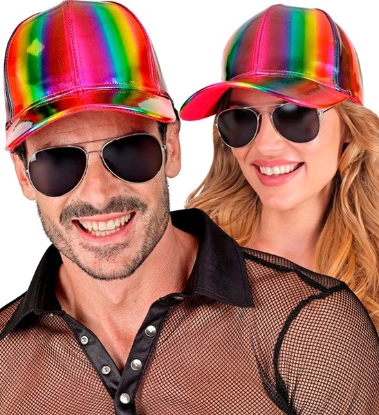 Cap regenboog holografisch hoed Evi - Image 3