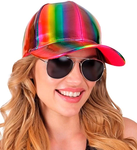 Cap regenboog holografisch hoed Evi - Image 4