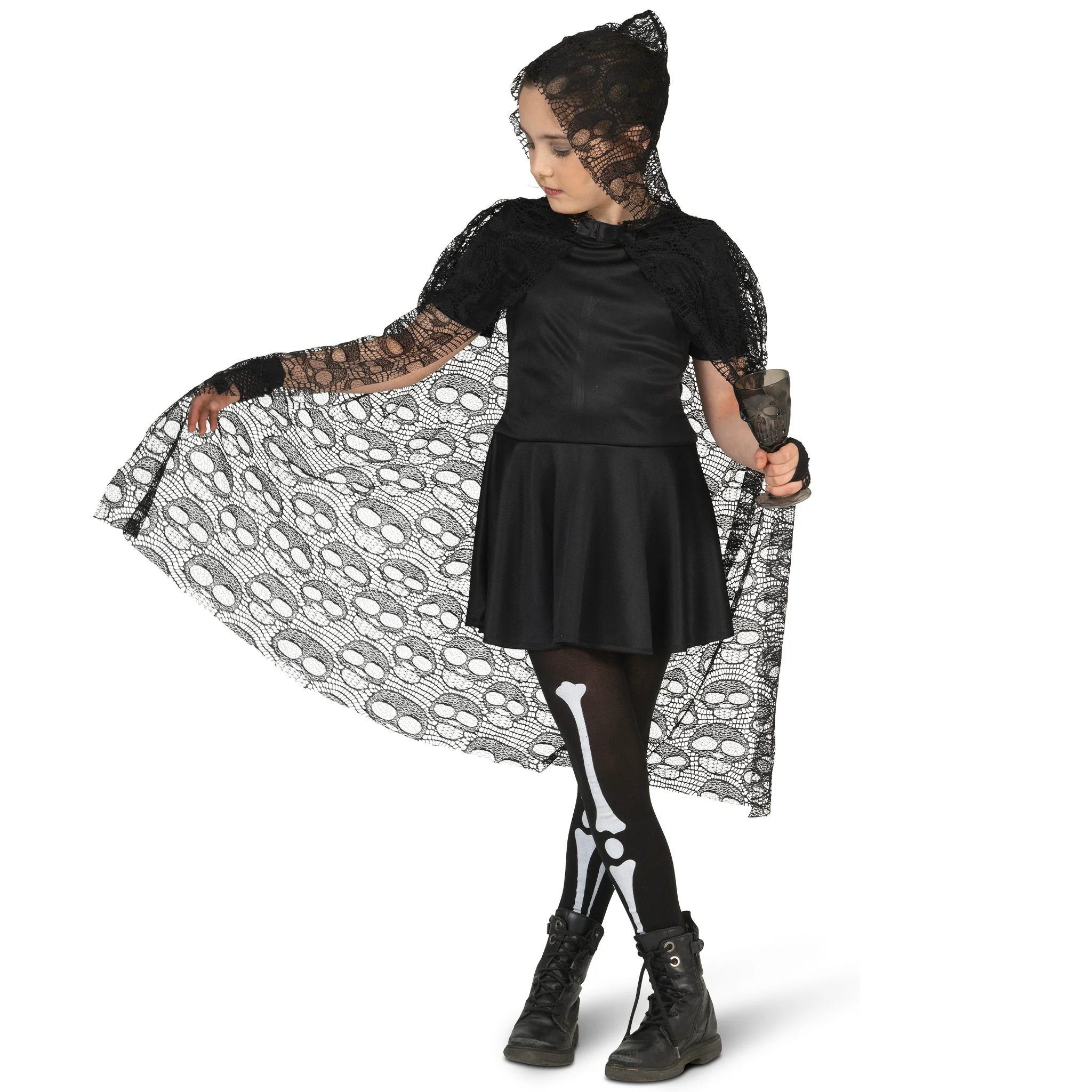 Cape met schedels kant kinderen - Image 2