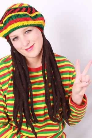 Baret Bob Marley met rasta haar - Image 2