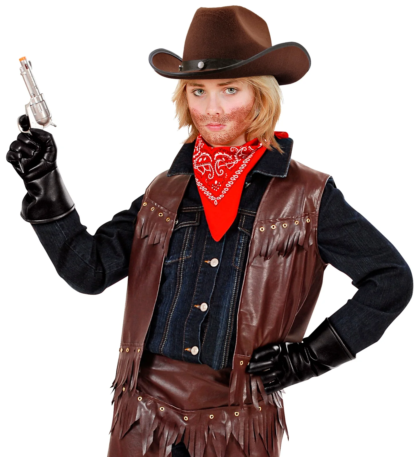 Cowboy handschoenen lederlook kind - Image 2