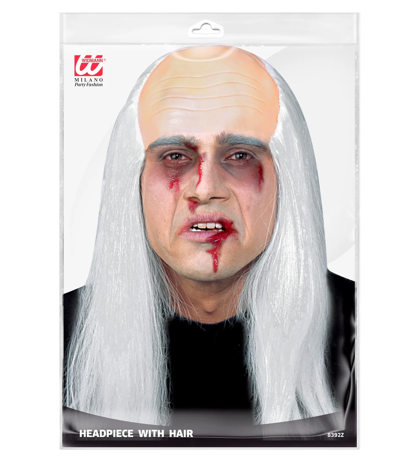 Zombie pruik kale kop vleespet - Image 2