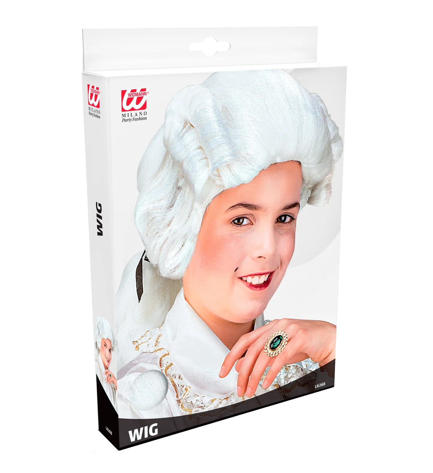 Mozart pruik wit kind - Image 2